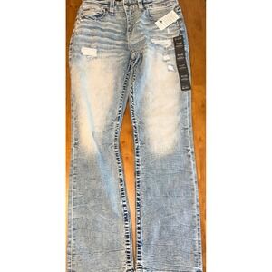 Buckle Black Fit No 9 Straight Leg Distressed Jeans Mens 31x32 Light Wash NWT